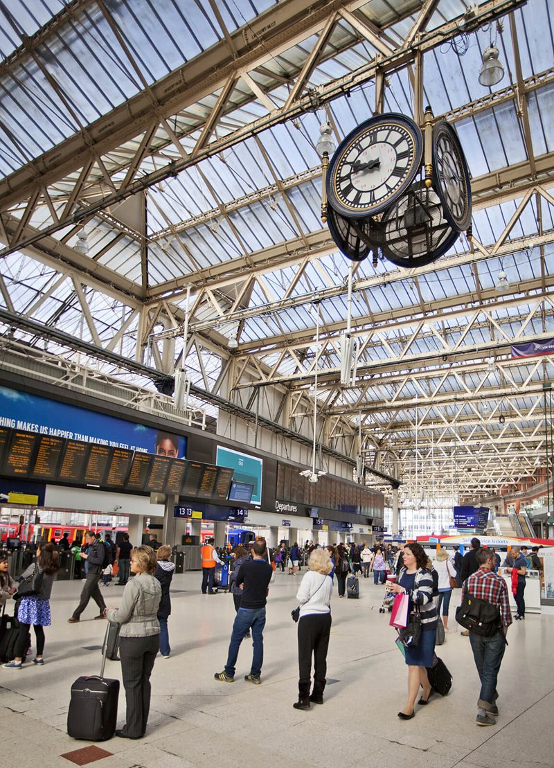 busy train station